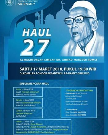 Haul KH. Ahmad Marzuqi Romly ke XXVII