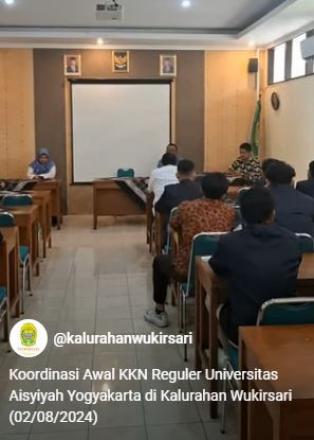 Koordinasi Awal KKN Reguler Universitas Aisyiyah Yogyakarta di Kalurahan Wukirsari (2/8/2024)