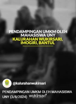 PENDAMPINGAN UMKM OLEH MAHASISWA UNY (3/8/2024)