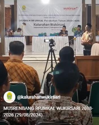 Musren PPJMKAL Perubahan 2018-2026 Kalurahan Wukirsari (29/08/2024)