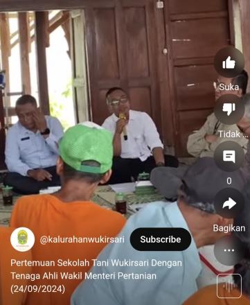 Pertemuan Sekolah Tani Wukirsari Dengan Tenaga Ahli Wakil Menteri Pertanian (24/09/2024)