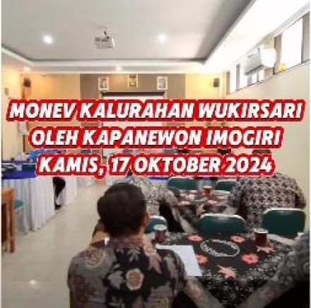 MONEV KALURAHAN WUKIRSARI OLEH KAPANEWON IMOGIRI (17/10/2024)