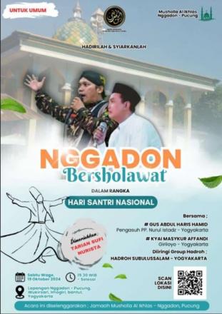 Nggadon Bersholawat dalam rangka Hari Santri Nasional bersama Majelis Antal Murtaja Nurul Istadz