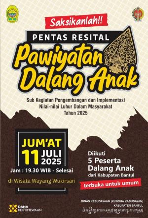 Pentas Resital Pawiiyatan Dalang Anak