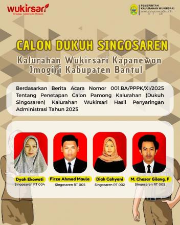 Pengumuma Hasil Penetapan Calon Dukuh Singosaren 